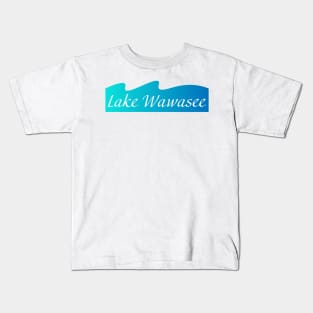 Lake Wawasee Waves Kids T-Shirt